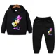 thumbnail image 3 of Ropa de primavera para niños, suéter con capucha de manga larga para niñas de Frozen Elsa, conjunto de 2 piezas de sudadera y pantalón para niños pequeños, 3 of 5