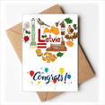 thumbnail image 1 of Cartes de Félicitations Drapeau National Payscap Cœur d'Amour de la Lettonie, 1 of 3