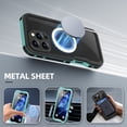 thumbnail image 4 of Dteck Magnetic for iPhone 16 Pro Max Case Waterproof,Built-in Screen Protector IP68 Underwater 16FT Military Dropproof Compatible with MagSafe Full Body Shockproof Case 6.9",Blue, 4 of 16