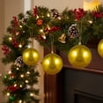 thumbnail image 3 of Northlight 4" Shatterproof Shiny Christmas Ball Ornament - Gold, 3 of 8