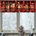 thumbnail image 2 of Christmas Kitchen Curtains Valances 3 Piece Set,Buffalo Plaid Gingerbread Hot Cocoa Rod Pocket Kitchen Curtain Over Sink Window,Farmhouse Cafe Curtains for Holiday Winter Decor 36 Inch, 2 of 7
