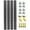 Black-12PCS, variant on Olurrisa 18PCS E Track Tie-Down Rail Kit, Trucks, Vans, Garages, Trailer Tie Down System,4 Pack 5ft Horizontal E-Track , 8 Pack Steel O-Ring Anchors,4 Pack Rope Tie Offs, 2 Pack Ratchet Straps