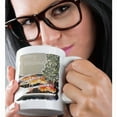 thumbnail image 2 of 3drose, Christmas Tree and Violin Snowflake Art, 15oz Mug, 2 of 6