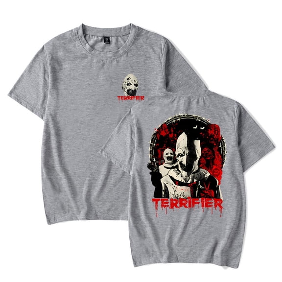 Terrifier Halloween Merch Scary Horror Movie Tshirt Cosplay Short Sleeve T-shirt Summer For Men/Women Streetwear