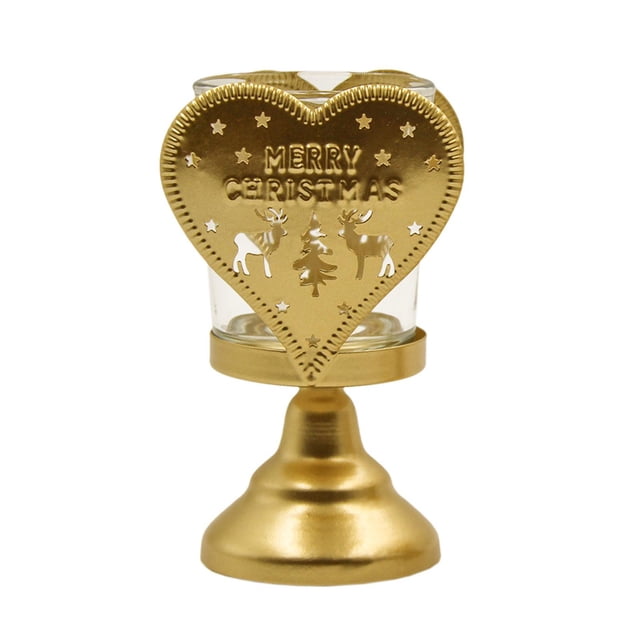 Bougeoir de Noël Porte-bougies chauffe-plat para decoración de escritorio Cadeau Corazón