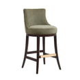 thumbnail image 6 of Lucia Modern Wood Upholstered Chenille Barstool in Leaf Green, 6 of 9