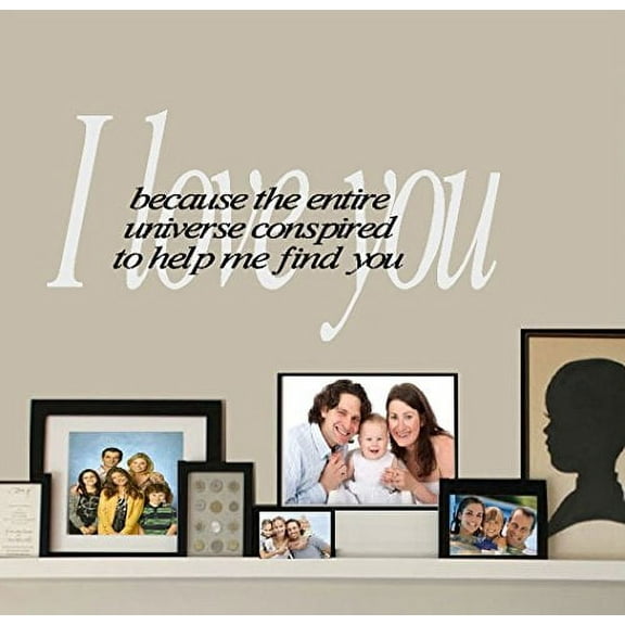 Decal ~ I love you because #2 ~ WALL DECAL 13" x 26"
