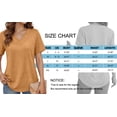thumbnail image 5 of MOSHU Deep V Neck Womens Tops Curved Hem Shirts for Women Fashion Trendy Blouses Casual Loose Fit Tees Tops, 5 of 9