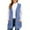 Blue #004, variant on Long Vest for Women Sleeveless Cute Curved Hem Open Front Cardigan Winter Casual Hooded Fleece Cardigans with Pockets Dark Gray L