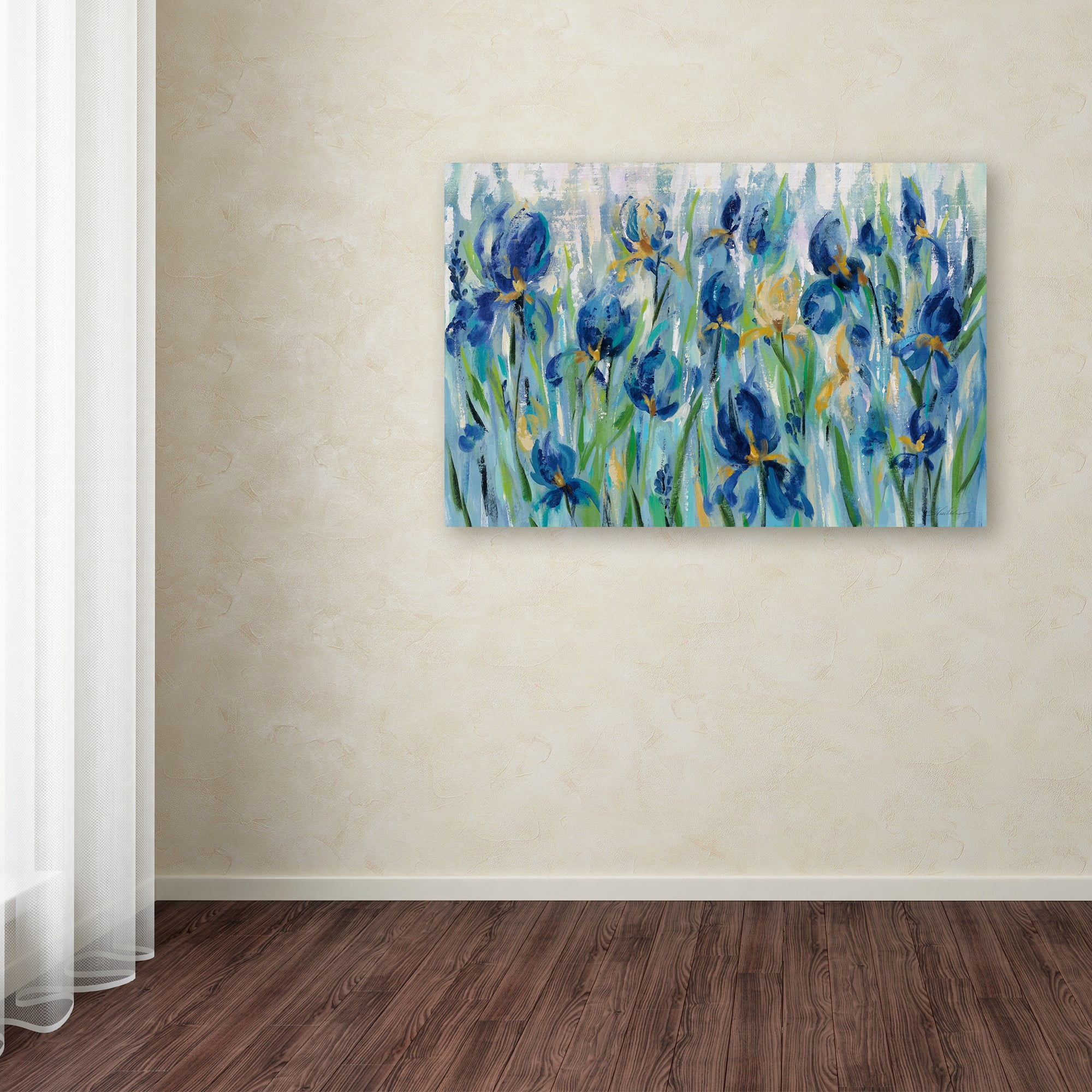 Trademark Fine Art 'Iris Flower Bed' Canvas Art by Silvia Vassileva