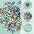 thumbnail image 4 of 180Pcs 9Colors Handmade Lampwork Evil Eye Beads Heart Evil Eye Beads Strands 5x6mm Glass Spacer Beads Hole: 1mm, 4 of 6