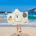 thumbnail image 2 of Yayeee Kids Hooded Towels Toddler Soft Absorbent Beach Bathing Wrap 50" x 23.5", Halloween Black Pumpkins, 2 of 5
