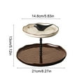 thumbnail image 3 of Eespoir Ceramic 2-Tier Decorative Trays, Home Living Room Front Desk Snack Dessert Candy Display, for Accessory, Dessert, Appetizers, Storage Trays, 3 of 6