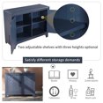 thumbnail image 3 of Kacho 40'' Wood Console Table with 2 Storage Shelves, Shoe Cabinet for Entryway, Shoe Storage Cabinets, Hall Console Desk Table, Sofa Table for Living Room Bedroom Hallway, Antique Blue, 3 of 7