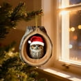 thumbnail image 5 of Beautynvta Forest Animal Christmas Ornaments, 3.15'' Cute Christmas Owl in Tree Hole Ornaments for Christmas Tree, Personalized Acrylic Hanging Ornament, Gifts for Animals Lovers, 5 of 5
