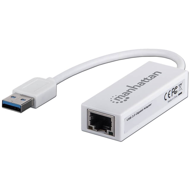 Adaptador Manhattan de USB 3.0 a Gigabit Ethernet 10/100/1000 Mbps. Manhattan 506847