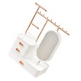 thumbnail image 1 of Jewelry Storage Box Necklace Holder Bathroom Display Cosmetic Desktop Beauty Makeup Organizer Waterproof Rack High Definition Mirror White, 1 of 7