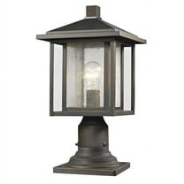 1 Light Outdoor Pier Mount Lantern In Urban Style 9 Inches Wide By 16.75 Inches High Z-Lite 554Phm-554Pm-Orb