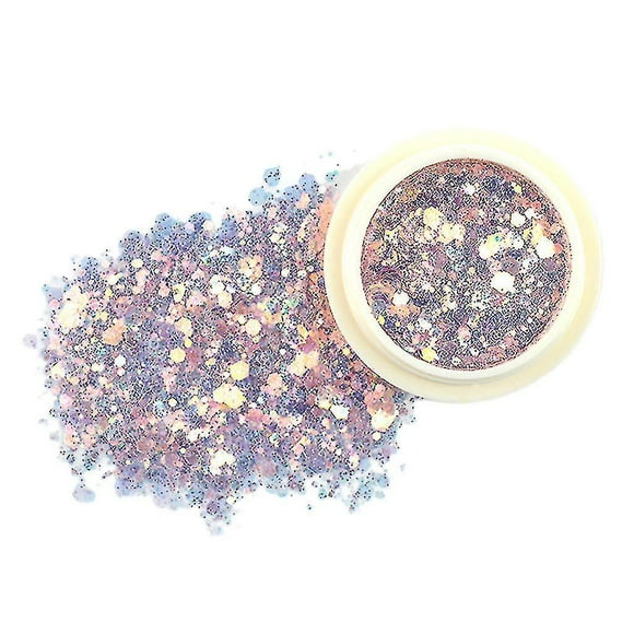 Craft Glitter Set 8 Colors Holographic Glitter Resin Slime Cup Rainbow Glitter