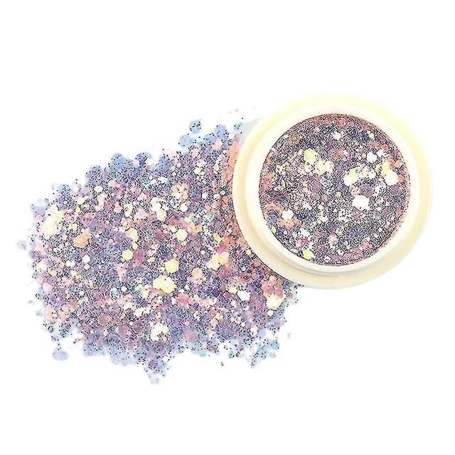 Craft Glitter Set 8 Colors Holographic Glitter Resin Slime Cup Rainbow Glitter