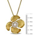 thumbnail image 2 of Created Forever Women's 3/5ct TW Lab Grown Diamond Yellow Silver Flower Pendant with Chain, 2 of 8