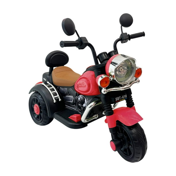 HONEY JOY Motocicleta rosa para niños, 6 V, batería de 6 V, juguete de paseo con cuerno y faro, pedal de pie, mini motocicleta eléctrica de 3 ruedas para niños, regalo para niños y niñas (rosa HONEY JOY Motocicleta rosa para niños, 6 V, batería de 6 V, juguete de paseo con cuerno y faro, pedal de pie, mini motocicleta eléctrica de 3 ruedas para niños, regalo para niños y niñas (rosa