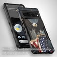 thumbnail image 3 of Cass Creations Case Compatible with Google Pixel 7 PRO (6.7 Inch), Hybrid Shockproof Bumper Protective Phone Cover - American Bald Eagle Flying with Flag, 3 of 5