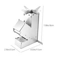 thumbnail image 3 of CxhicLuv Portable Rocket Stove, 7.1×4.5×2 Inch Wood-Burning Stove – Stainless Steel, Foldable, Efficient – Ideal for Camping, Outdoor Cooking, 3 of 9