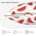 thumbnail image 3 of KLL Watermelon Decorative Throw Pillow Covers Velvet Soft for Couch Sofa Bedroom Living Room Outdoor (No pillow core)- 16"x16", 3 of 5