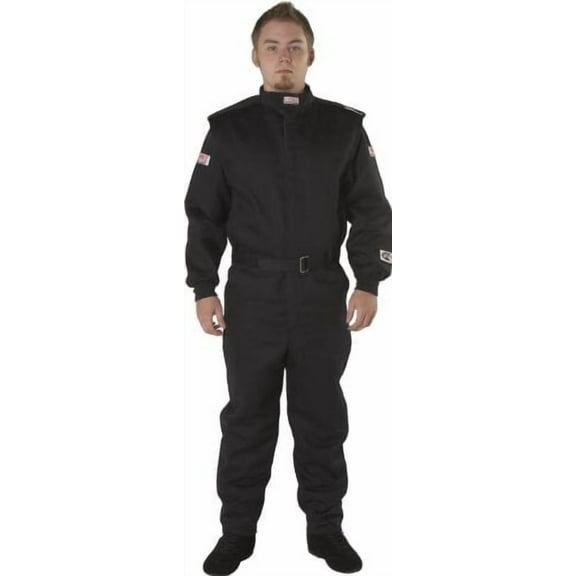 G-FORCE 4525XLGBK GF525 1-Pc Driving Suit SFI 3.2A/5 Multiple Layer Black XL
