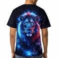 thumbnail image 5 of LAOLIUSN Men’s Lion Graphic T-Shirt, Majestic Lion Face Animal Graphic Tee, 3D All Over Print Short Sleeve Crewneck, S-4XL, 5 of 7