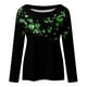 thumbnail image 4 of Camisas Para Mujer Moda Manga Larga Cuello Redondo Blusa Estampada Otoño Causal Pullover Tops Odeerbi ODB127874, 4 of 5