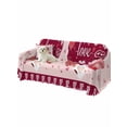 thumbnail image 2 of Light Pink Valentines Day Sofa Covers for 2-3 Cushion Couch L-Shaped Sectional, Love Hearts Romantic Farmhouse Washable Sofa Covers Slipcover for Living Room Furniture, Couch Cover Blanket 71"x134", 2 of 9