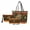Aztec Hummingbird Sunflower, variant on Cartoon Pug Dog Print Handbag with Casual Makeup Bag Wallet for Women PU Leather Top Handle Satchel Set with Practicality Makeup Pouch Credit Card Holder Wallet for Daily Use Work