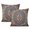Boho Abstract Green-39, variant on Artistic Home Accent: Set of 2, 16x16 Retro Floral Mandala Compass Bohemian Decorative Pillows.