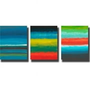 Artistic Home Gallery  Night Coast One - Two & Three by Jan Weiss Gallery-Wrapped Canvas Giclee Art Set - Ready-to-Hang - 16 x 20 x 1.5 in.