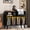 Black, variant on Large Record Player Stand with Power Outlet and LED Light, Black | Record Player Table Cabinet Up to 350 Albums, Wood Turntable Stand with Open Vinyl Storage and Display Shelf for Living Room