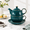 Peacock green, variant on Peacock Green Ceramic Tea For One Set 12oz Teapot and 8.2oz Cup