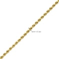 thumbnail image 2 of 10K Yellow Gold Solid Diamond Cut Rope Chain Bracelet (4mm, 7"), 2 of 3