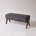 thumbnail image 5 of Leumius Chenille Bench,Modern Upholstered with Ergonomic Padded and Solid Wood Legs,Ottoman Bench for Foyer Bedroom Living Space,Entry,Gray, 5 of 9