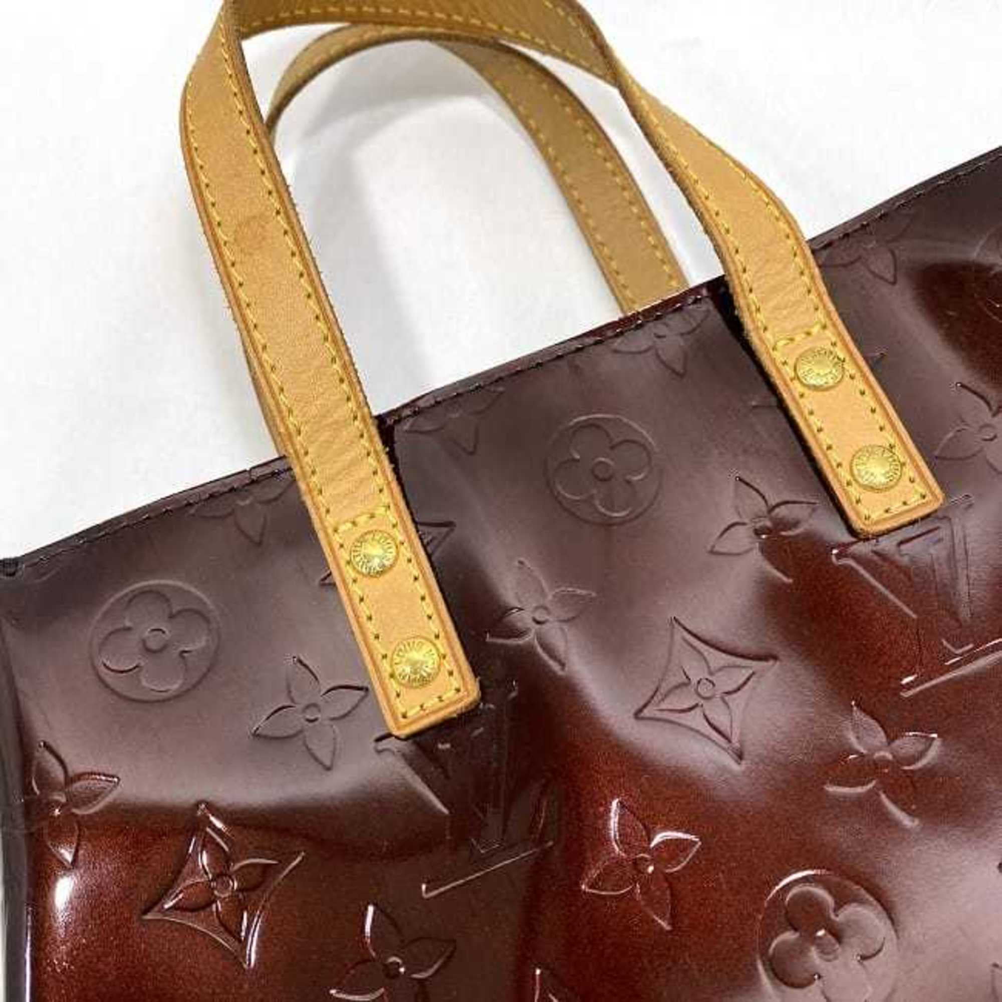Authenticated Used Louis Vuitton Handbag Lead PM Brown Beige Amaranto  Monogram Vernis M91993 Patent Leather Nume MI2027 LOUIS VUITTON LV Tote Bag