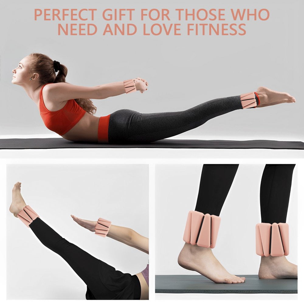 2 Poids Ajustables Pour Chevilles Et Poignets - En Silicone Doux, Résistants à L'eau - Idéal Pilates, Yoga, Fitness - 4