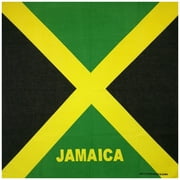 MANNYA Cotton Bandana Jamaica Flag Printed Hair Band Wrap Sqaure Scarf Mask Wristband