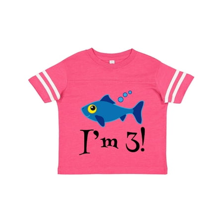 

Inktastic 3rd Birthday Party Fish Gift Toddler Boy or Toddler Girl T-Shirt