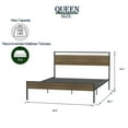 thumbnail image 5 of Danolapsi Metal Ceres Metal Bed, Black with Walnut Wood Headboard&Footboard, 5 of 8