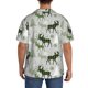 thumbnail image 3 of Fotbe green plaid Moose tree Camisa Estampada de Manga Corta para Hombre, Casual de Verano, Estilo Playero, Sin Arrugas-XX-Large, 3 of 5