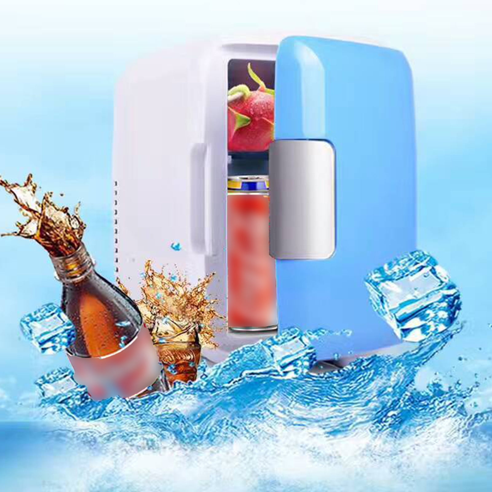 Mini Fridge 4 Liter/6 Cans For Bedroom Office Dorm & Car Personal Small Refrigerator For Makeup Beverage Drinks Portable Thermoelectric Cooler & Warmer Mini Fridge For Bedroom High-quality