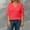Red, variant on Qulqfy Tops Women Waffle Knit Plus Size V Neck Bronze Tunic Shirts Fall Long Sleeve Spring Shirts Dressy Tops for Women L