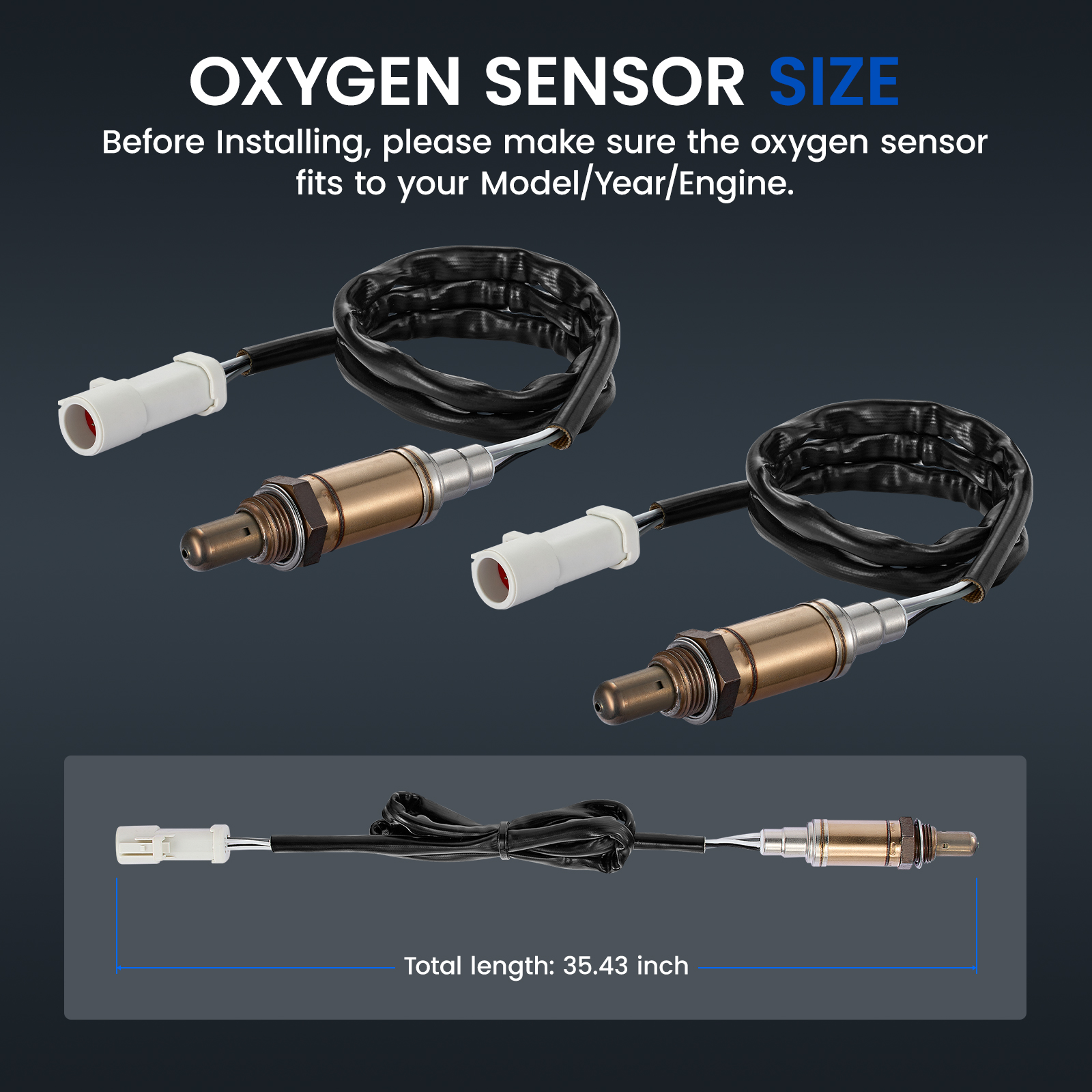 SPEEDWOW Oxygen O2 Sensor 15717 Compatible with Ford E150 E250 Explorer F150, Lincoln Continental Town Car,15716,15664 Upstream and Downstream Replacement Oxygen Sensor, 2PCS
