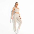 thumbnail image 4 of Conjuntos de ropa de yoga para mujer, traje de fitness sin costuras, sujetador corto de gimnasia deportivo y leggings, ropa de entrenamiento, ropa atlética, 2 piezas, 4 of 5